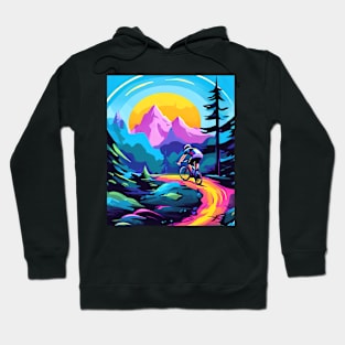 Mountain Bike Abstract, Sports Hoodie